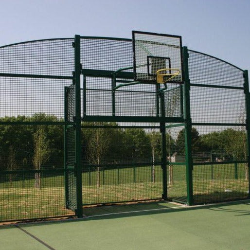 Ball Court Mesh Fencing With Goal End Muga Fencing Almec Fencing