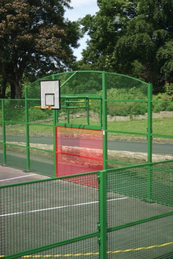 Ball Court Mesh Fencing With Goal End Muga Fencing Almec Fencing