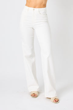 Judy Blue Off White Denim with Braided Waist Detail