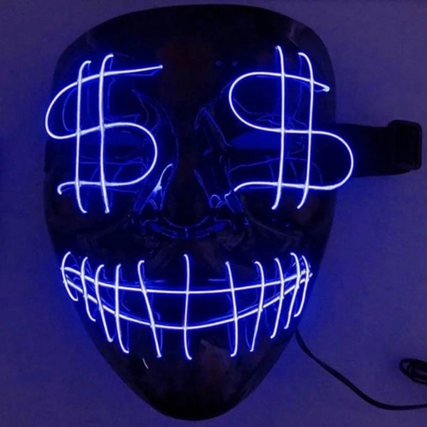 Glow-In-The-Dark 💲Money 💲 LED Mask (USA only) | eDirect Dreams