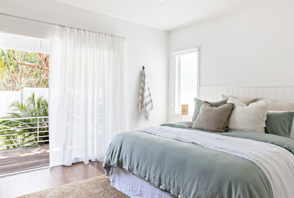 One of the bedrooms featuring Eadie Lifestyle at The Cape Beach House in Byron Bay