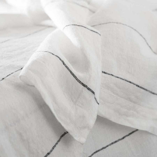 Carter White Linen Flat Sheet