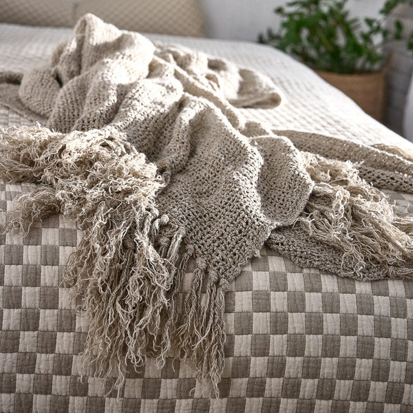 Heirloom White Cotton Throw