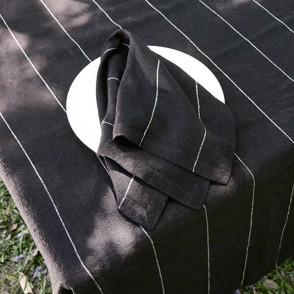 Black French Stripe Napkin (Set of 6)