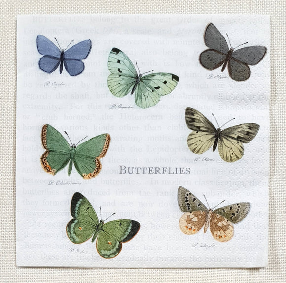 Decoupage Napkin - (DN-8244) - Butterflies
