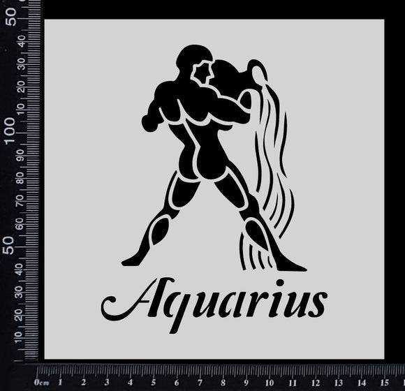 Astrological sign - Aquarius - Stencil - 150mm x 150mm – Whichcraft Do ...