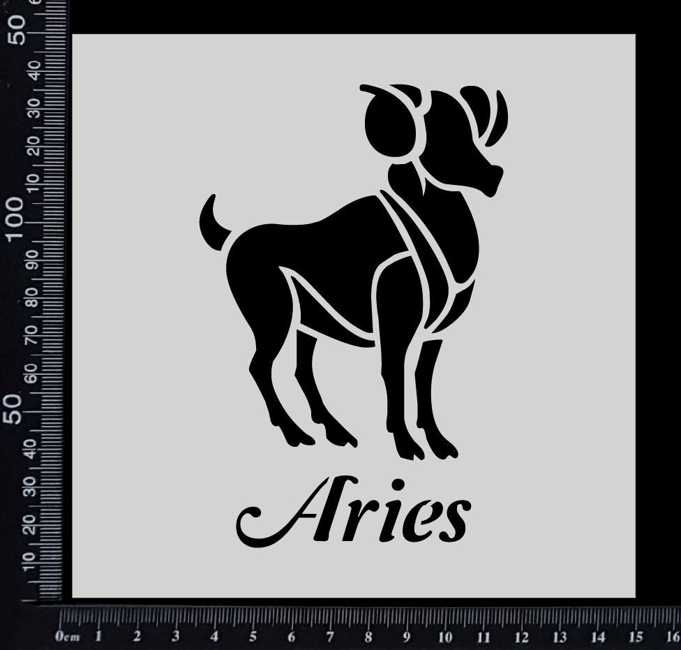 Astrological sign - Aries - Stencil - 150mm x 150mm – Whichcraft Do You Do