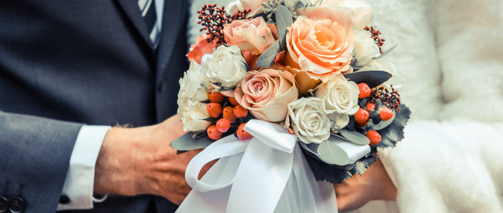 Personalized ribbons for a wedding