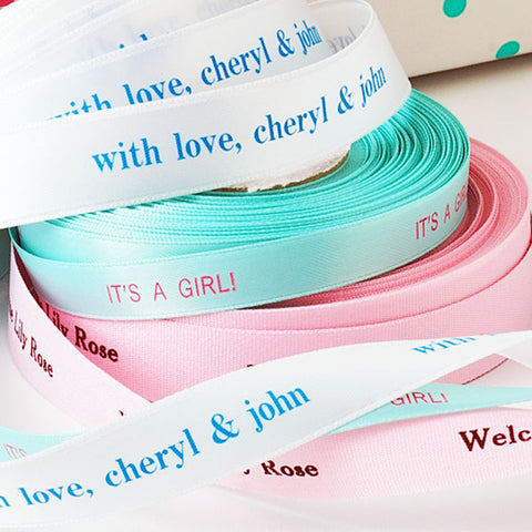 ribbon with printed message