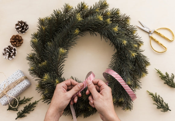 Christmas ribbon decorations