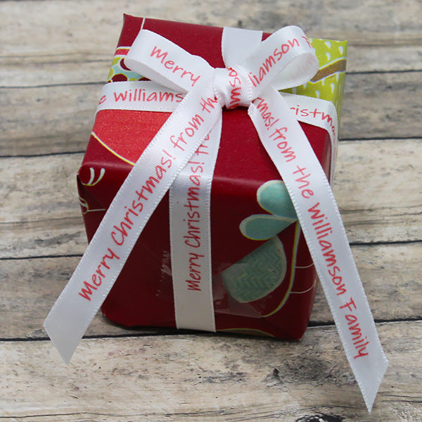 personalized christmas ribbon