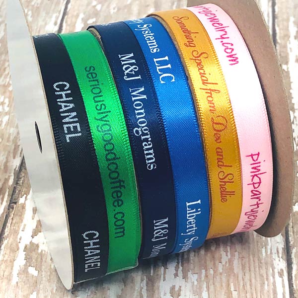 Image of Personalized Satin Ribbon 3/8" - 36 Colors