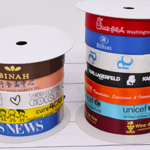 Image of Custom Logo 5/8" Satin Ribbon