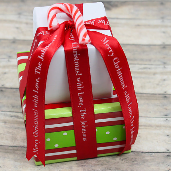 personalized christmas ribbon