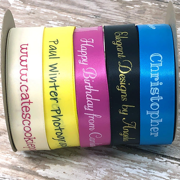 Image of Personalized Satin Ribbon 7/8" - 36 Colors