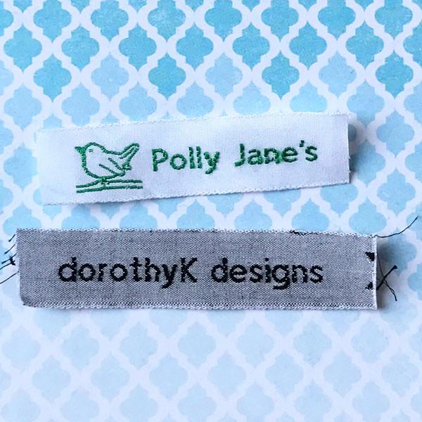 Image of Woven Label F34 One Line of Block Text