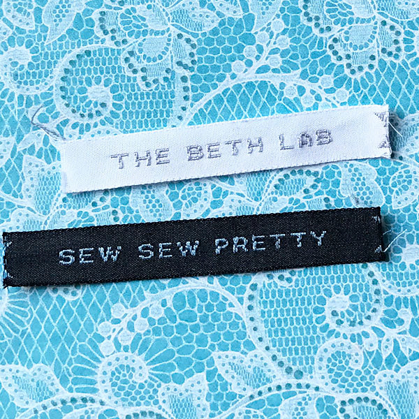 Image of Woven Label #F2 - 1 Line ALL CAPS