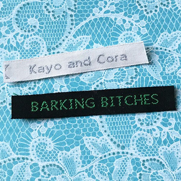 Image of Woven Label #F4- 1 Line of Block Text