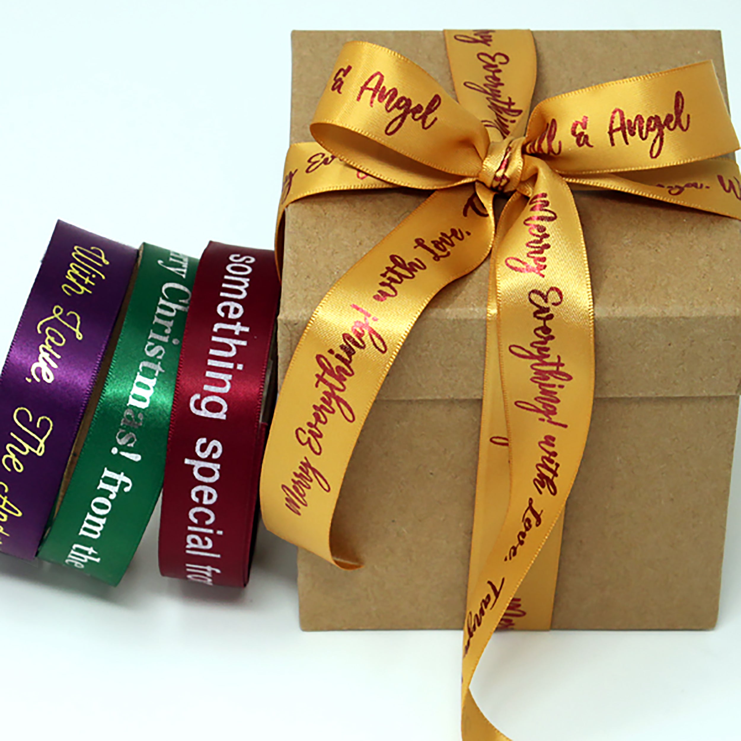 Image of Christmas Personalized Satin Ribbon 7/8