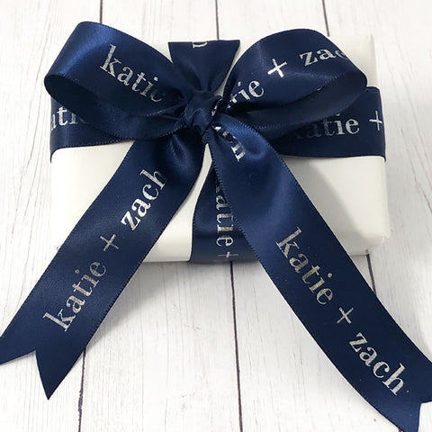 name ribbons wedding