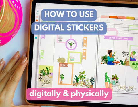 how to use digital stickers 