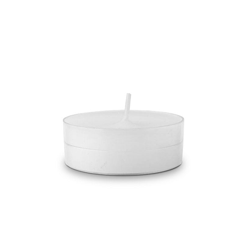 Tealight Candle - White in Clear Cup - 125/box