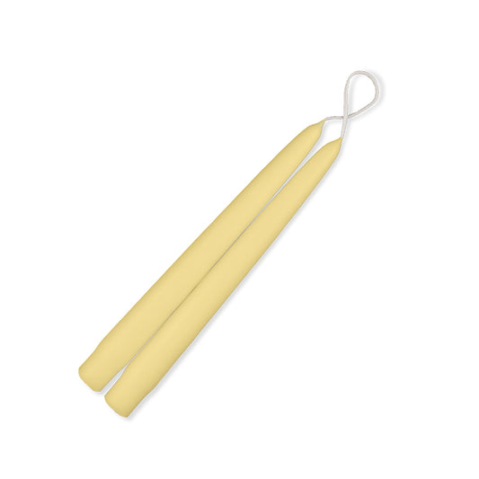 12 Tall Beeswax Taper Candles, 100% Pure Handfiltered Beeswax