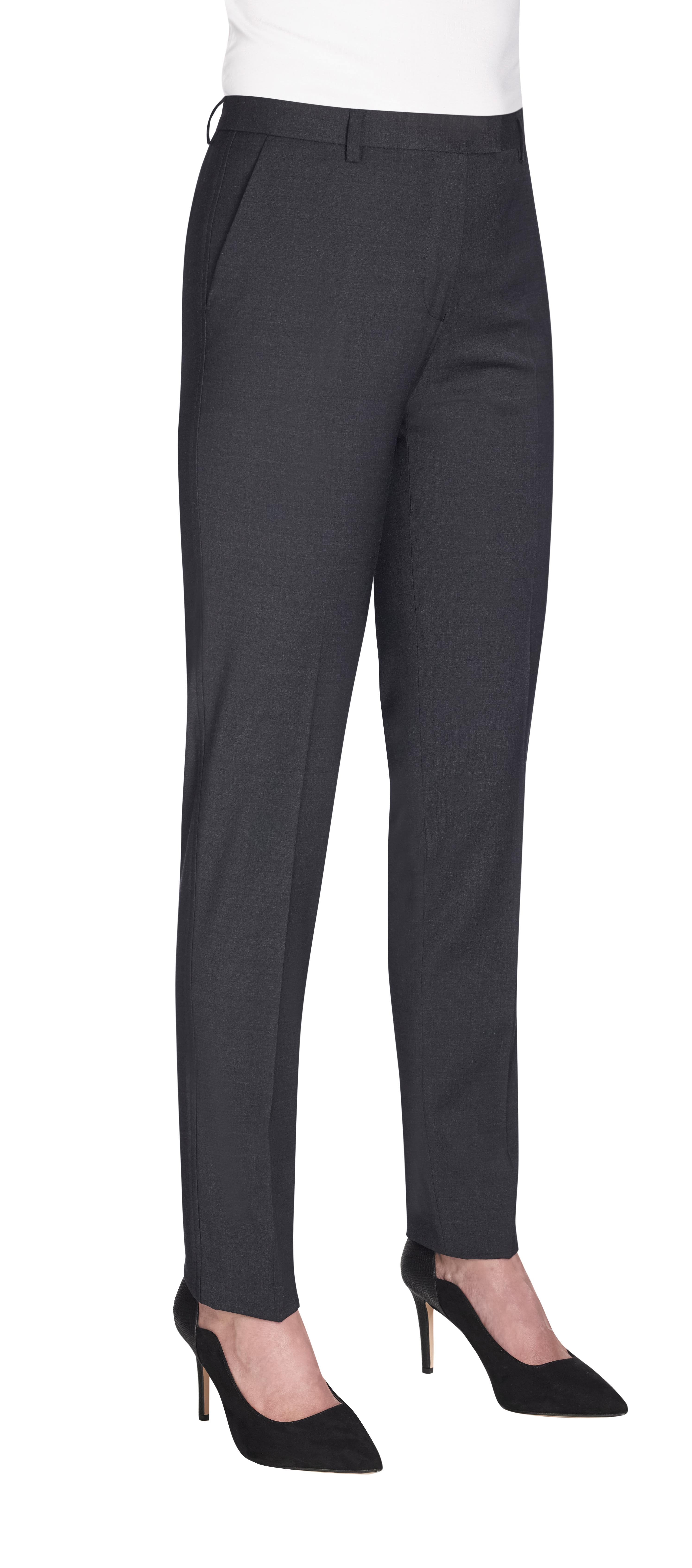 Torino Slim Leg Ladies Pants - Womens Charcoal Suit Pants – Ackermann's ...