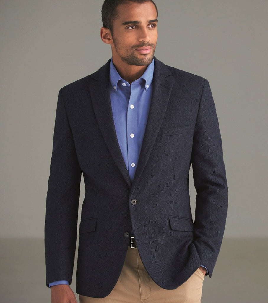 Quebec Mens Tweed Navy Herringbone Blazer- Tweed Blazers - Uniforms ...