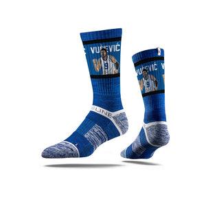 Fist Pump Blue Crew Socks 