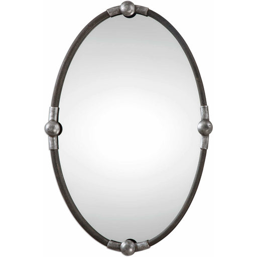 Uttermost 09081 Lahvahn Gloss White Silver Mirror