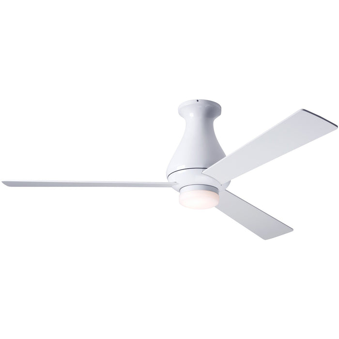Modern Fan Company Altus Gloss White 52 Flush Mount Ceiling Fan
