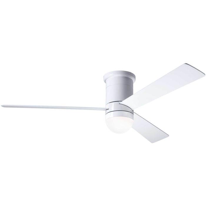 Modern Fan Company Cirrus Dc Gloss White 50 Flush Mount Ceiling Fan