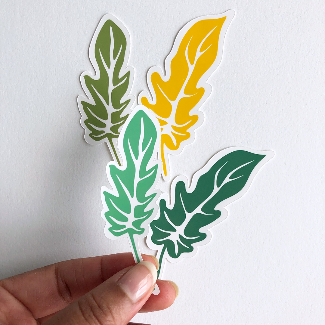 large leaf stickers