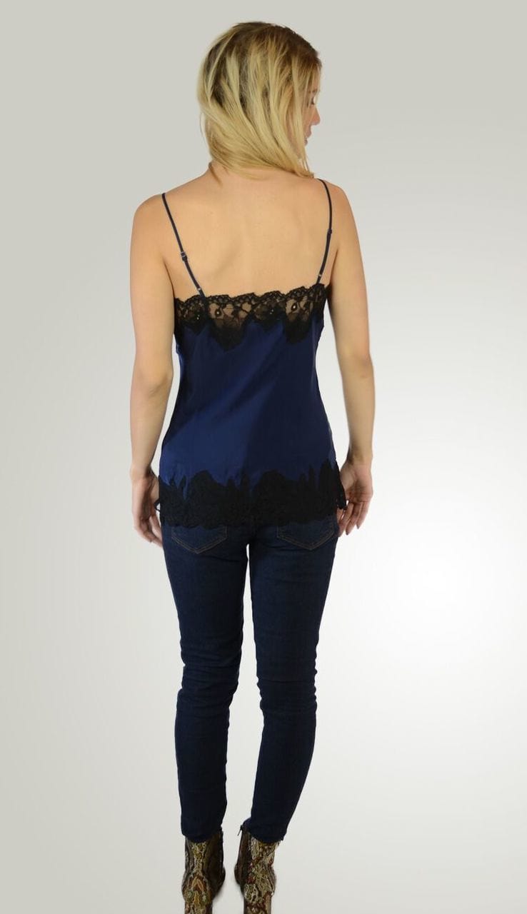 navy lace camisole