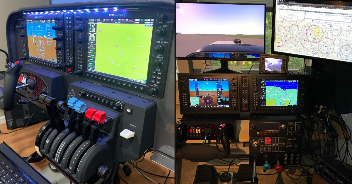 Grønthandler ankel Narabar G1000 Simulator With The Best Flight Sim Controls – RealSimGear.com