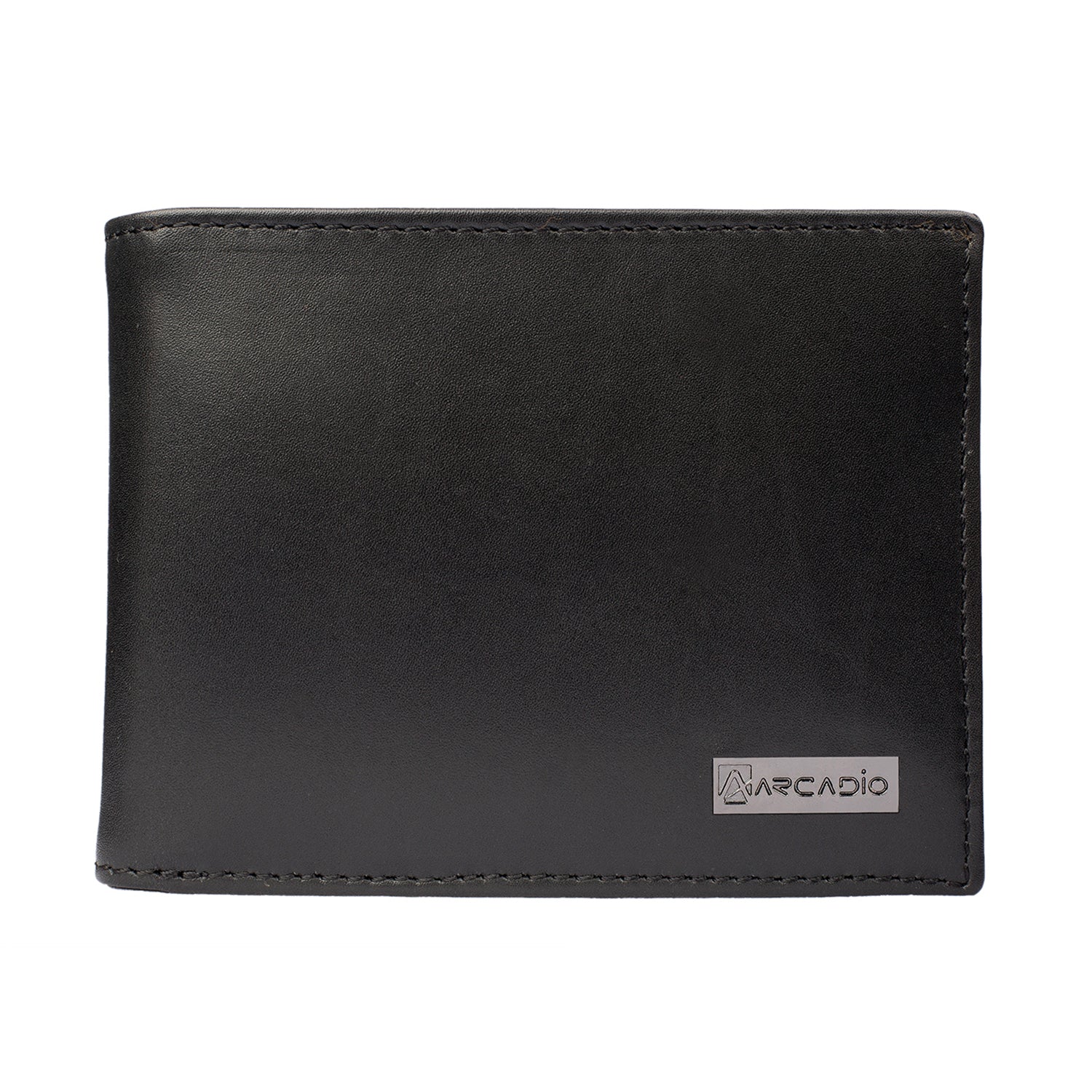 plain black leather wallet