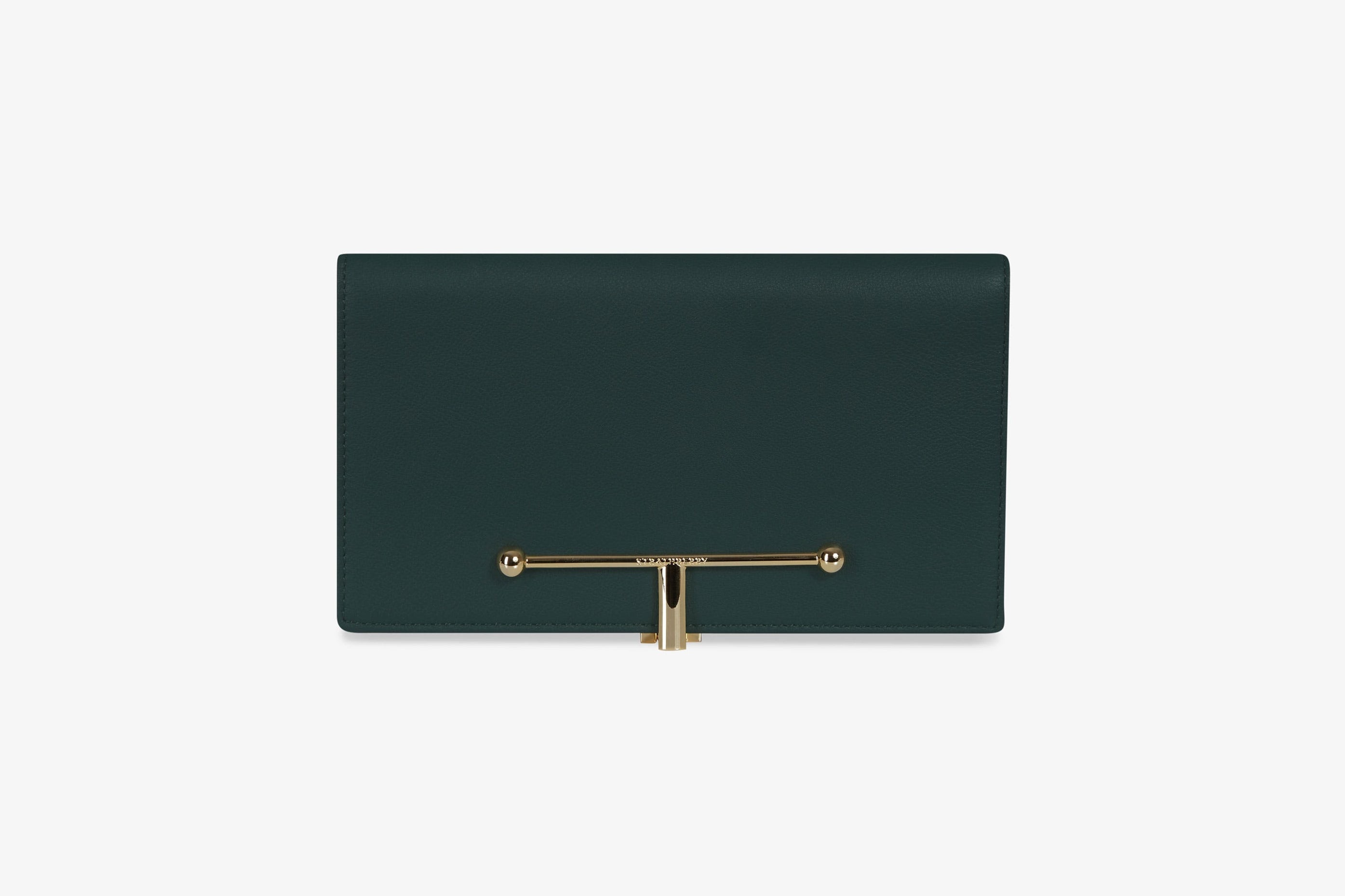 A view showcasing our Large Melville Street Wallet - Bottle Green