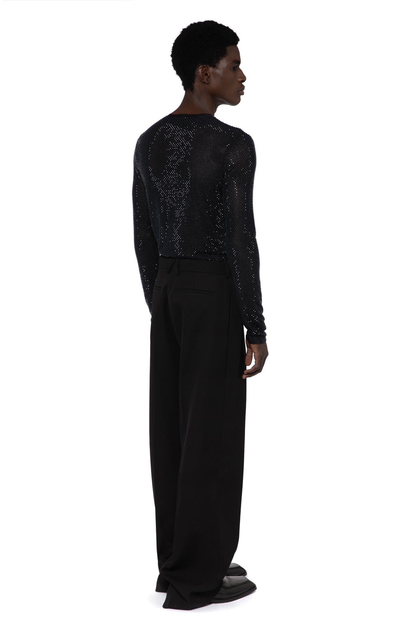 FELIX TROUSER IN JET BLACK TAILORING