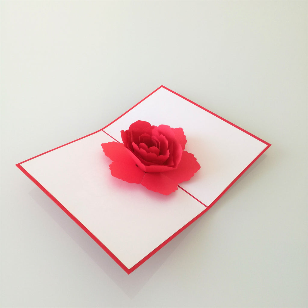 rose flower pop up card template free download
