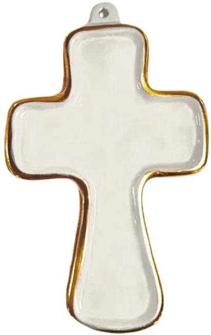 Athens Cross Ornament - Cream