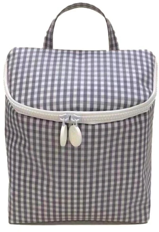 Grey Gingham Take Away Insulated Bag