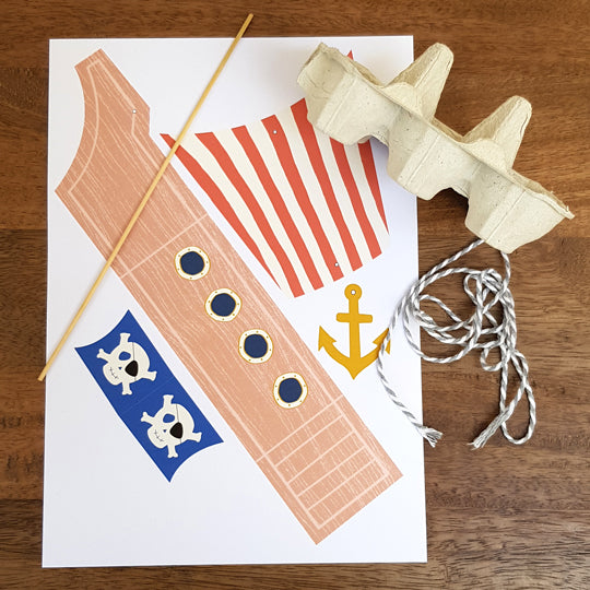 pirate ship cut out template