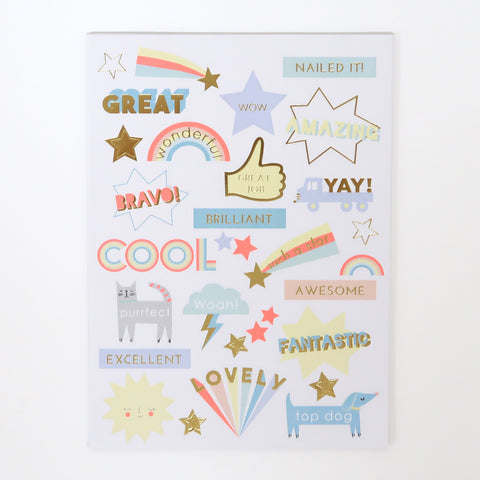 Glitter Bunny Stickers (x 8 sheets)