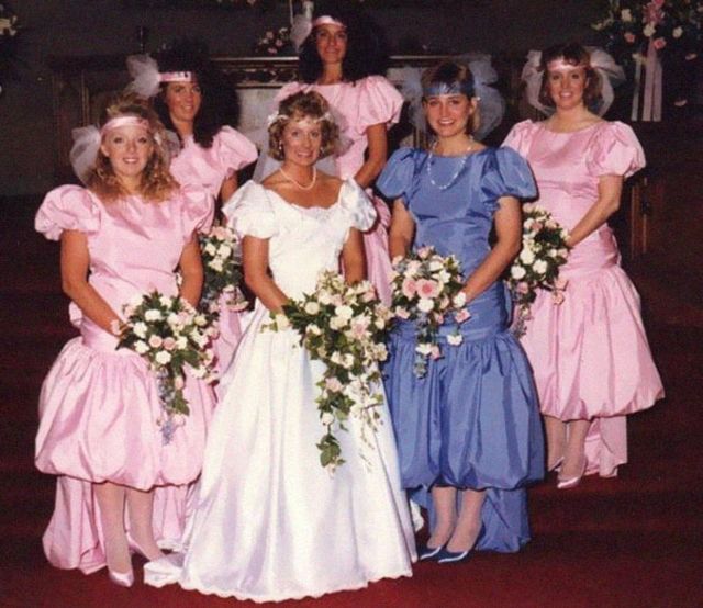 80s bridesmaid dress