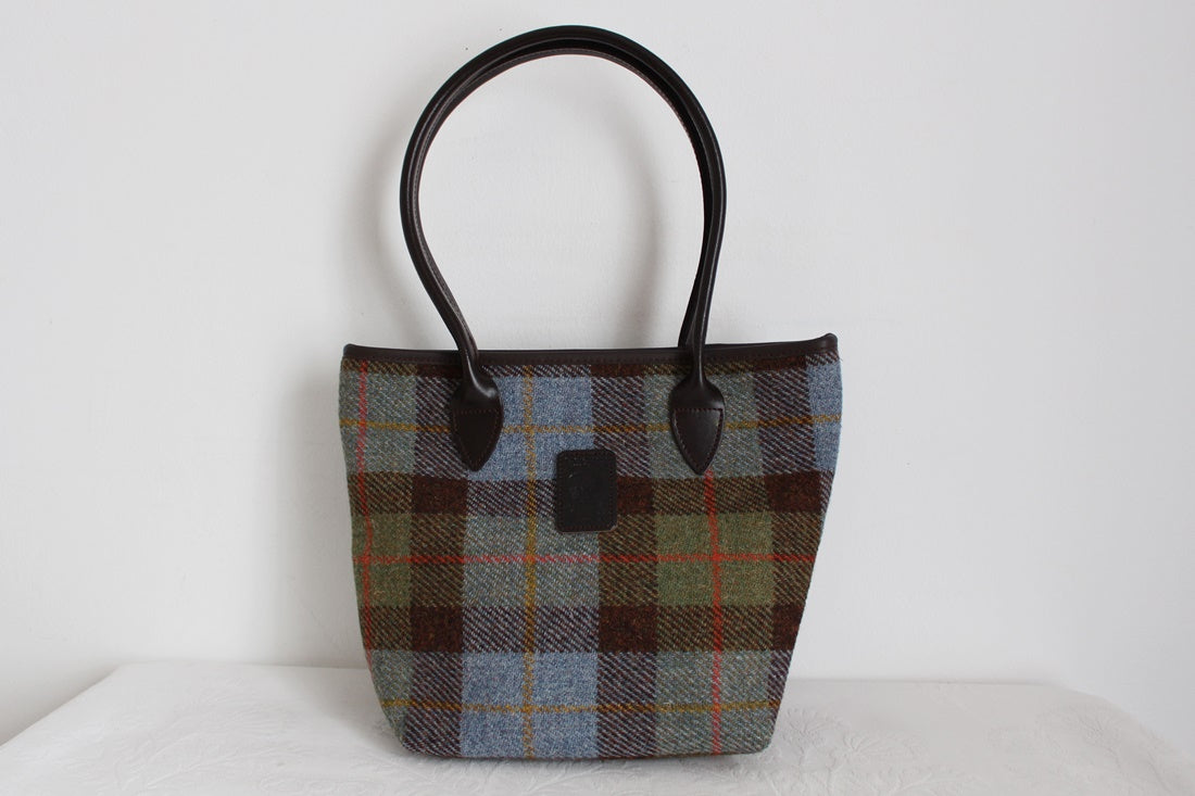 GLENALMOND HARRIS TWEED SCOTTISH LEATHER HANDBAG