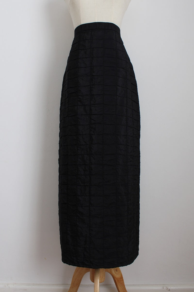 POLO BLACK CHECK MAXI SKIRT - SIZE 10