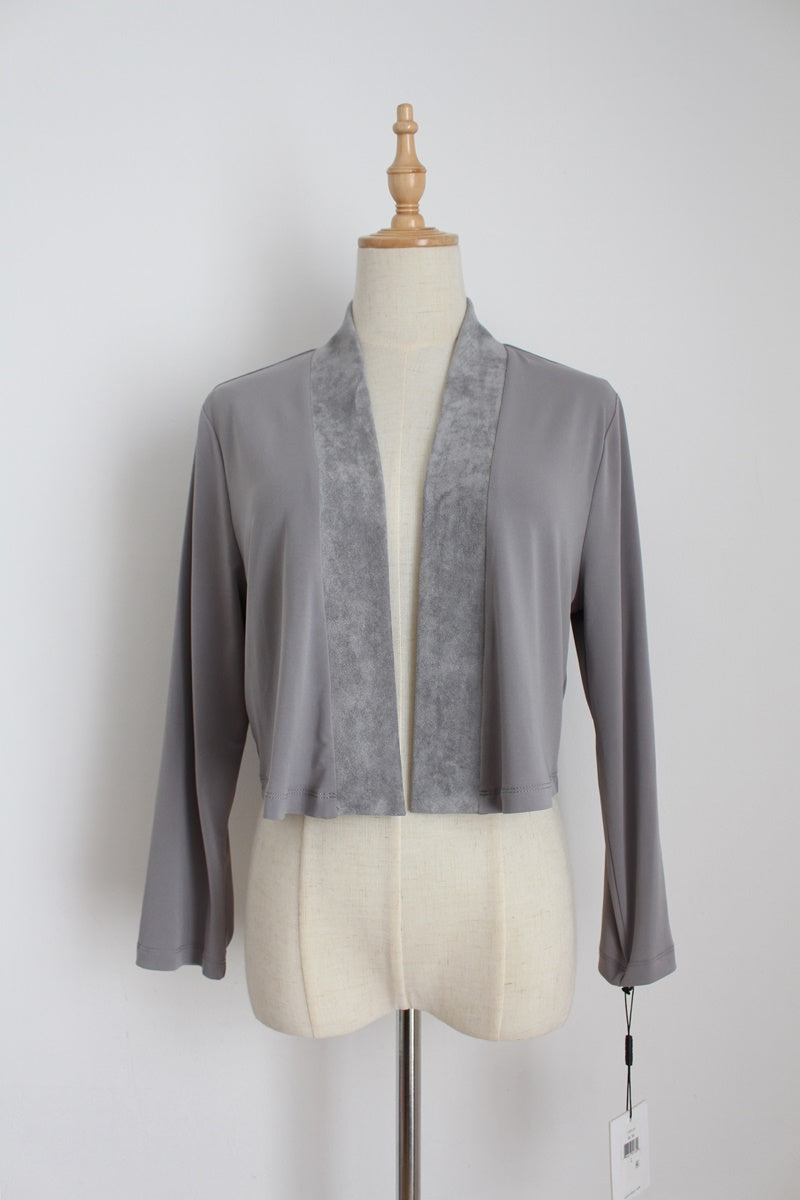 CALVIN KLEIN NEW WITH TAGS GREY CROP BOLERO - SIZE L