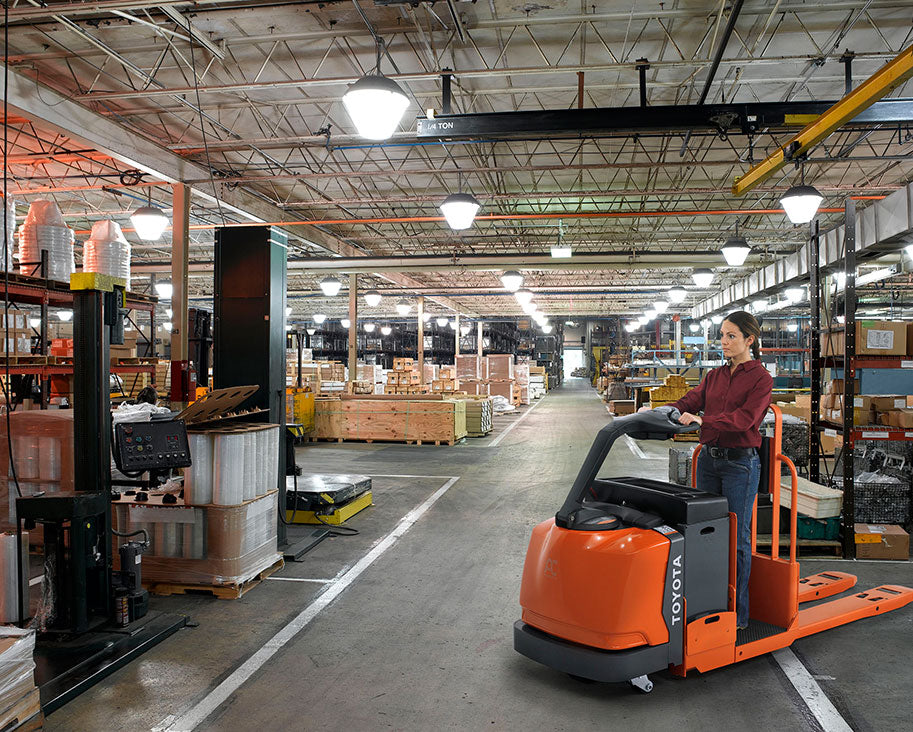 Toyota Center-Controlled Rider Pallet Jack