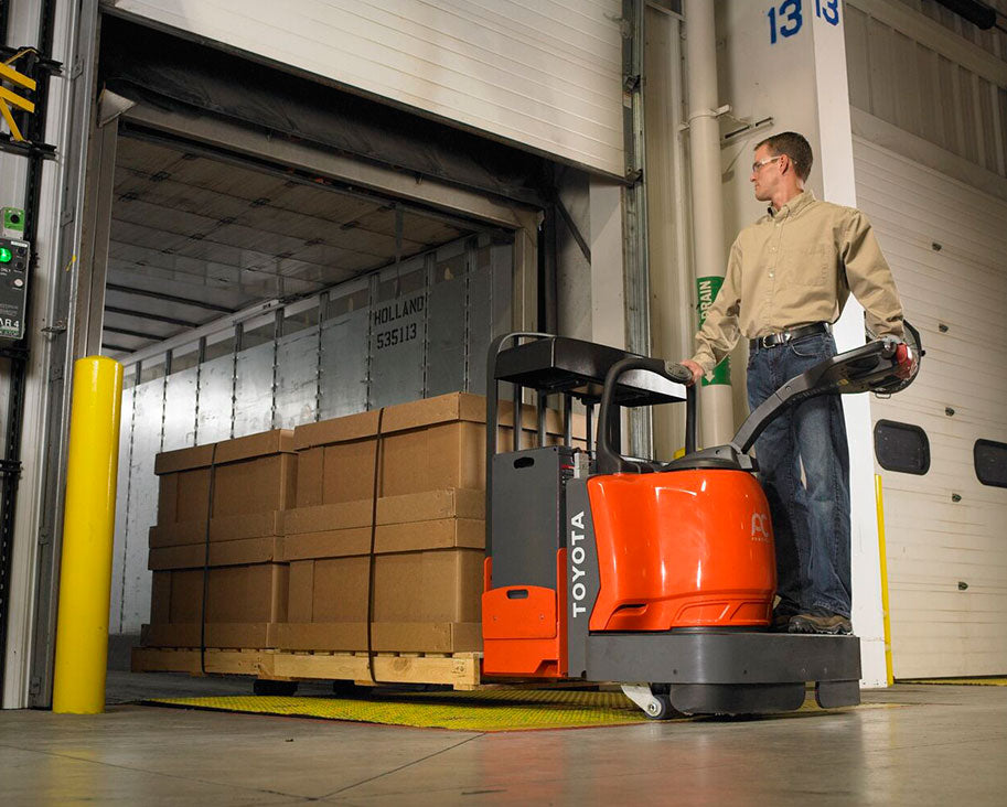 Toyota End-Controlled Rider Pallet Jack
